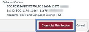 Crosslist Button
