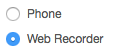 Web recorder choice